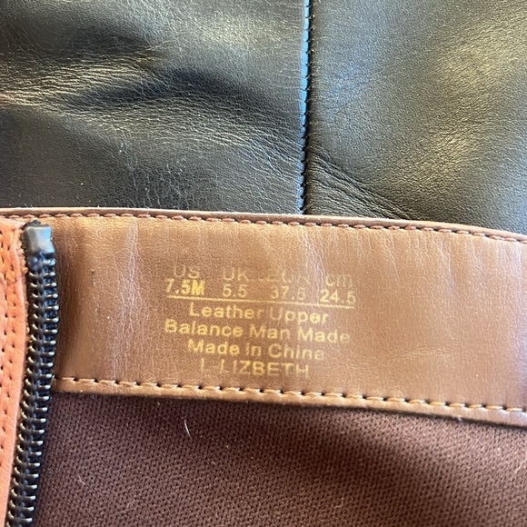 FRANCO SARTO “LIZBETH” BLACK BROWN KNEE HIGH LEATHER RIDING BOOTS EUC size 7.5 - Picture 12 of 16